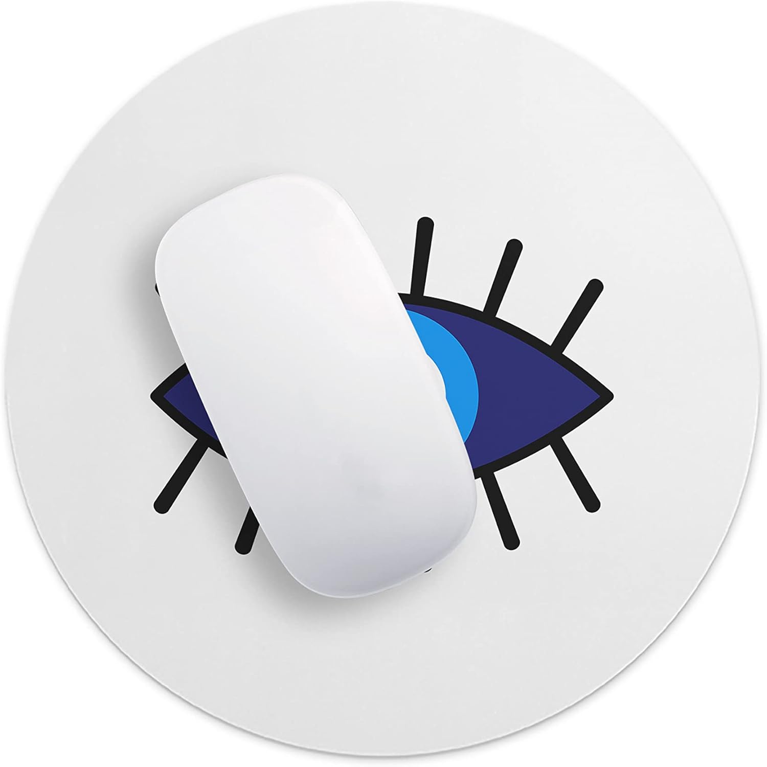 Mousepad Rotund 22 cm – Simbolism și Protecție cu Design Ochi Norocos - imagine 4