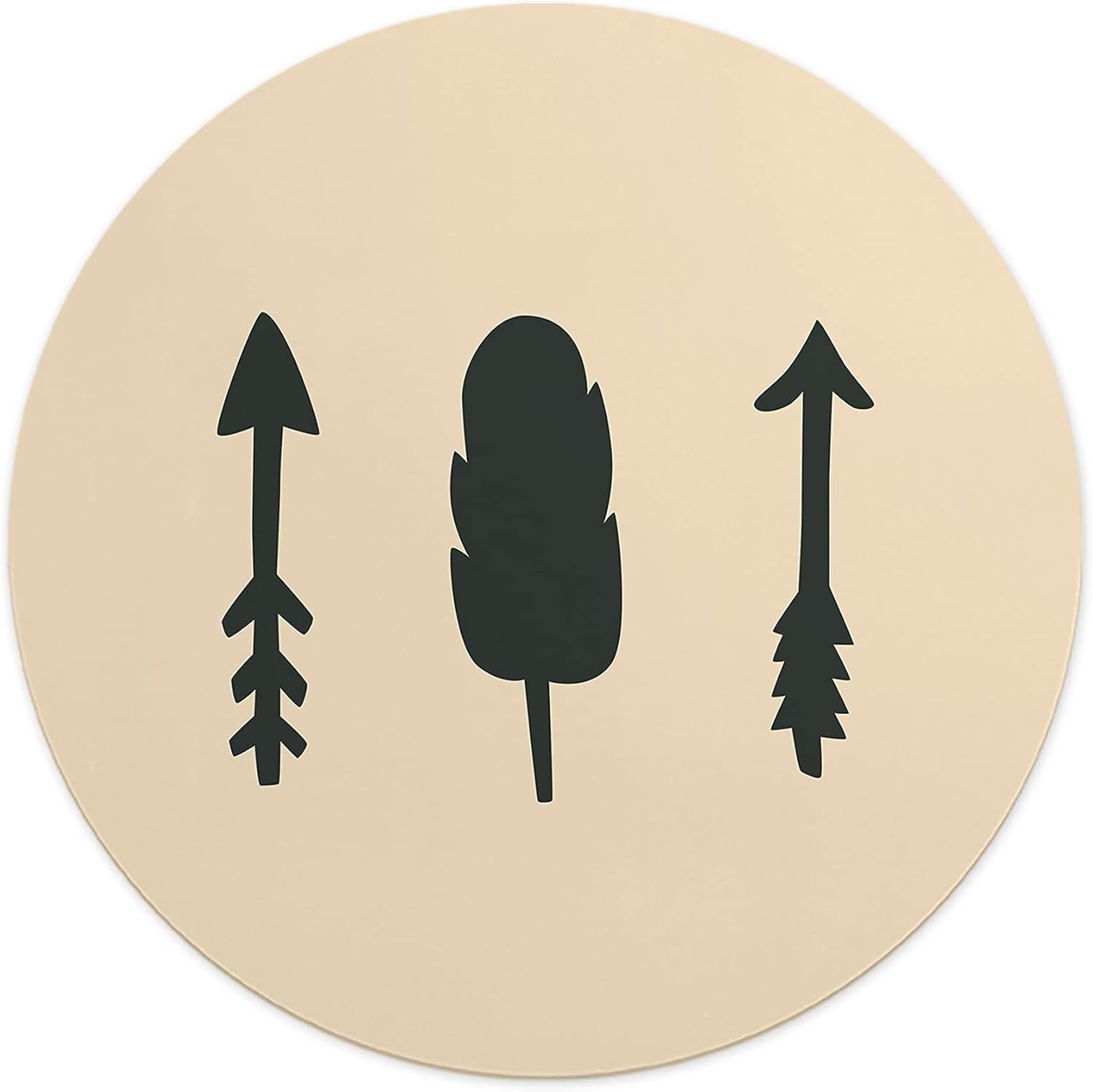 Mousepad rotund 22 cm multicolor din material textil