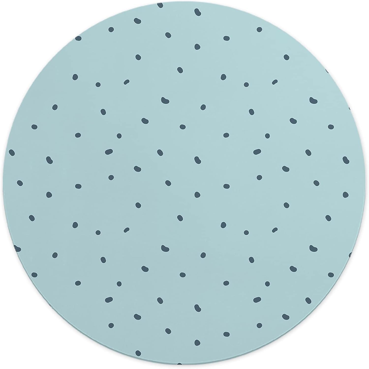 Mousepad Rotund 22 cm – Simplitate și Echilibru cu Design Bleu Pudră