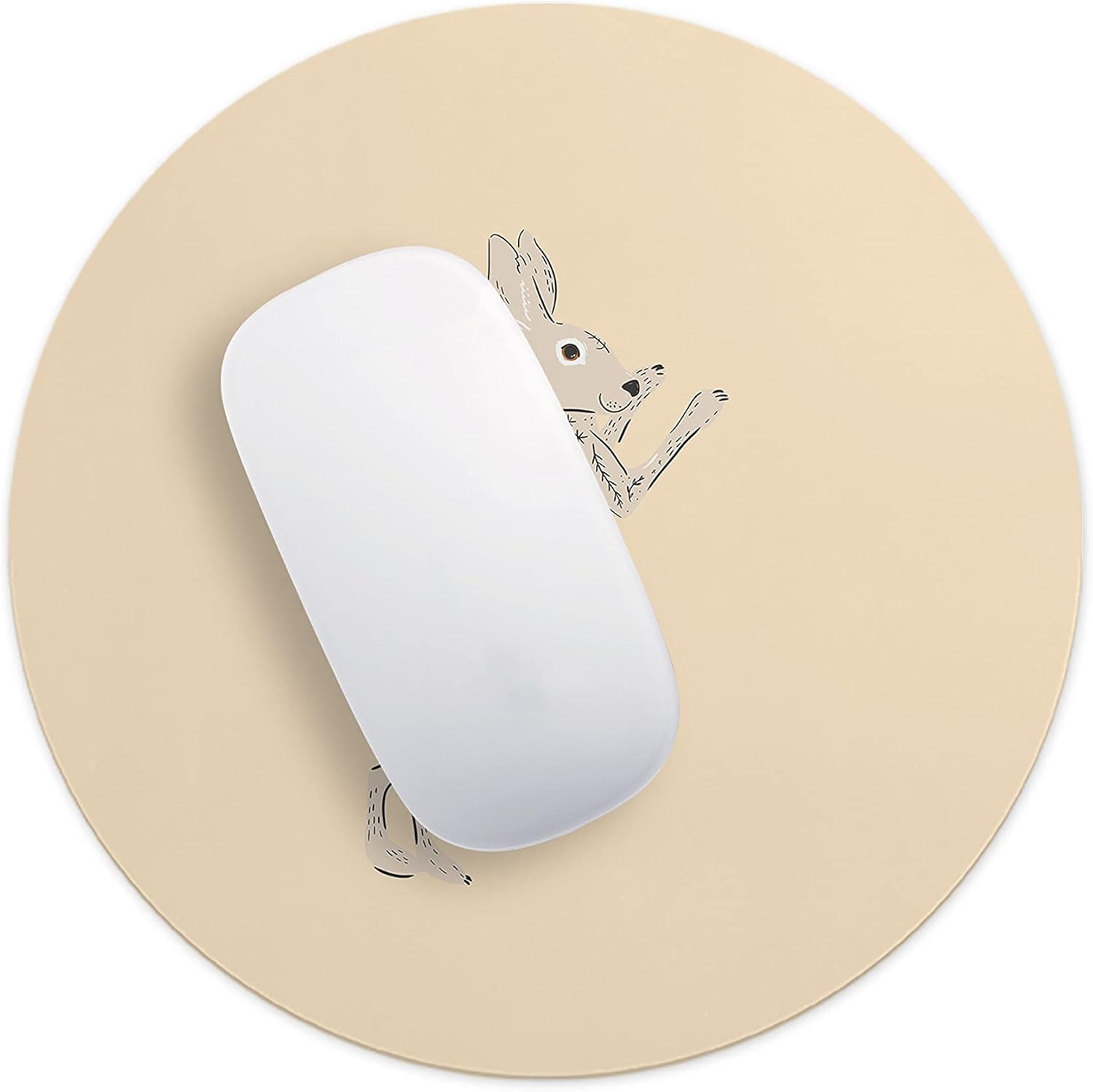 Mousepad rotund 22 cm multicolor din material textil - imagine 4