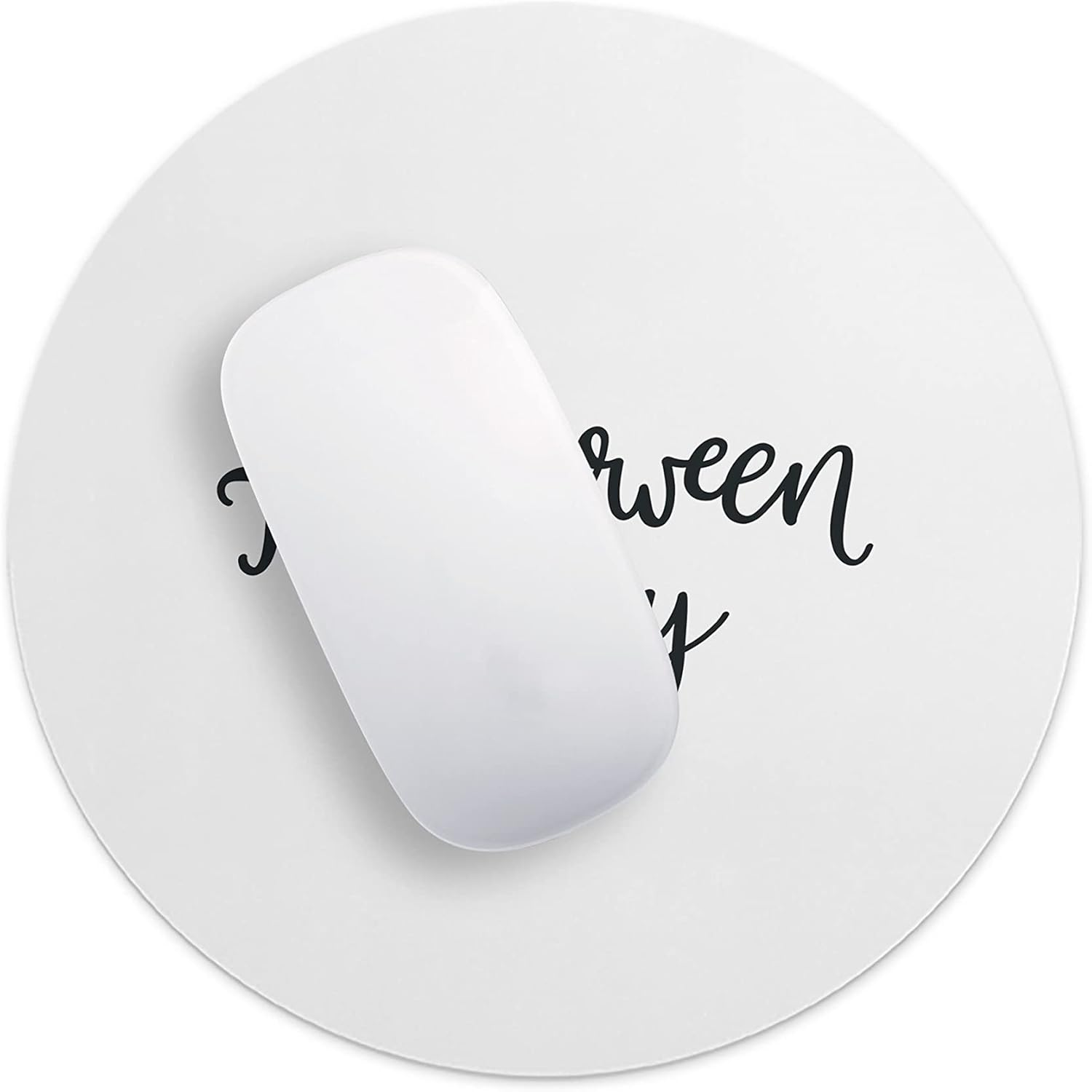 Mousepad rotund 22 cm multicolor din material textil - imagine 4