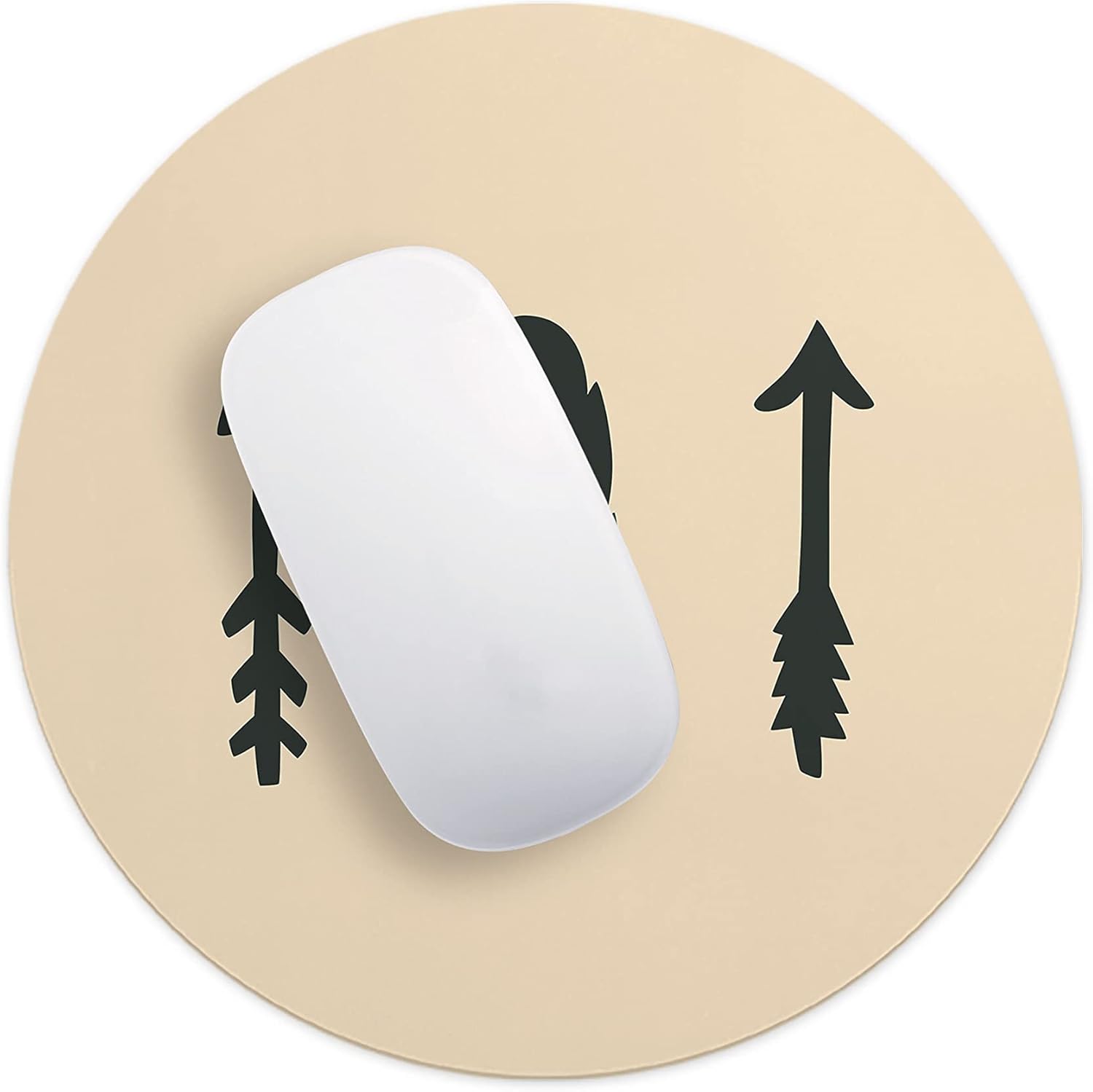 Mousepad rotund 22 cm multicolor din material textil - imagine 4