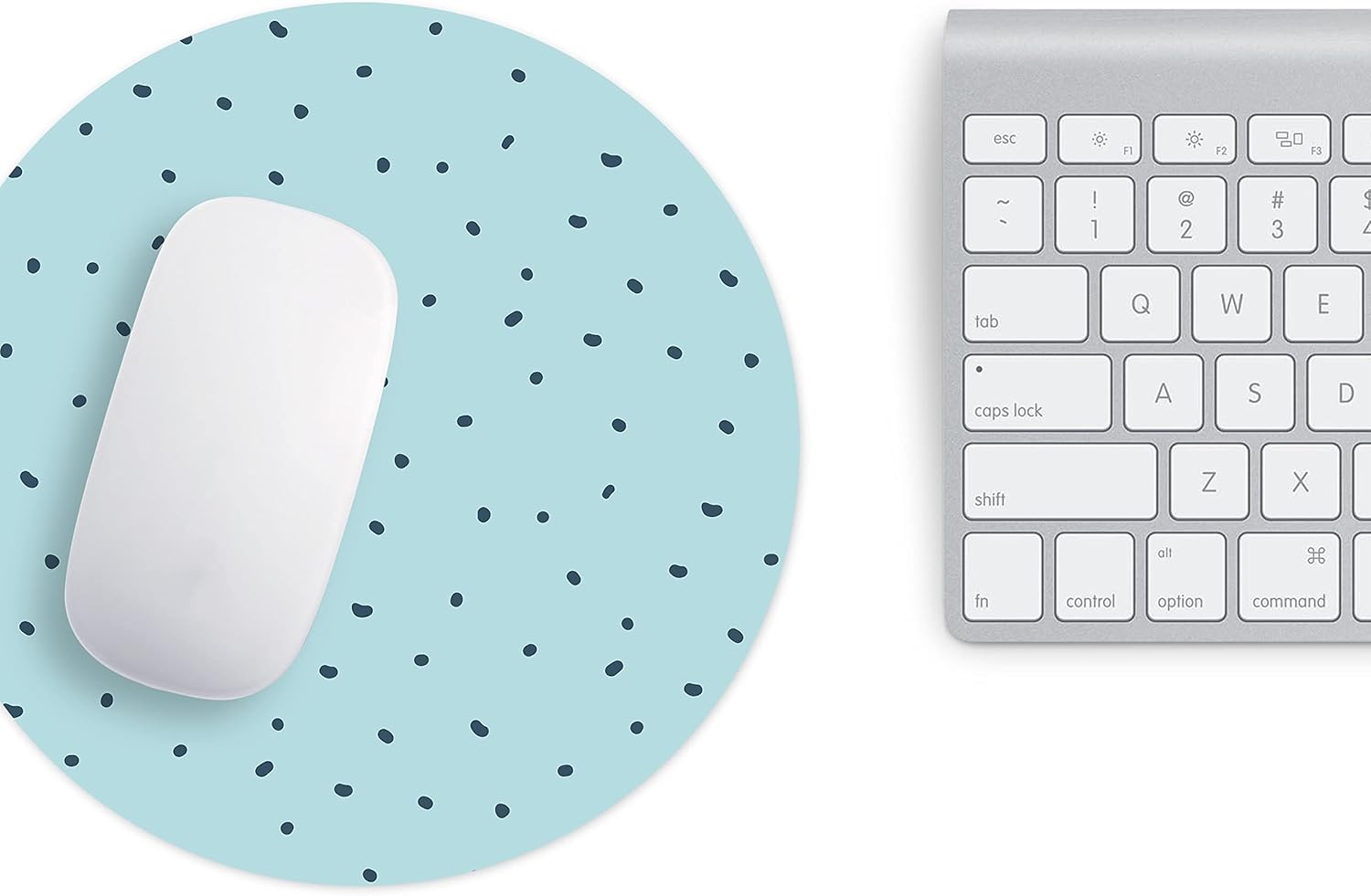 Mousepad Rotund 22 cm – Simplitate și Echilibru cu Design Bleu Pudră - imagine 3