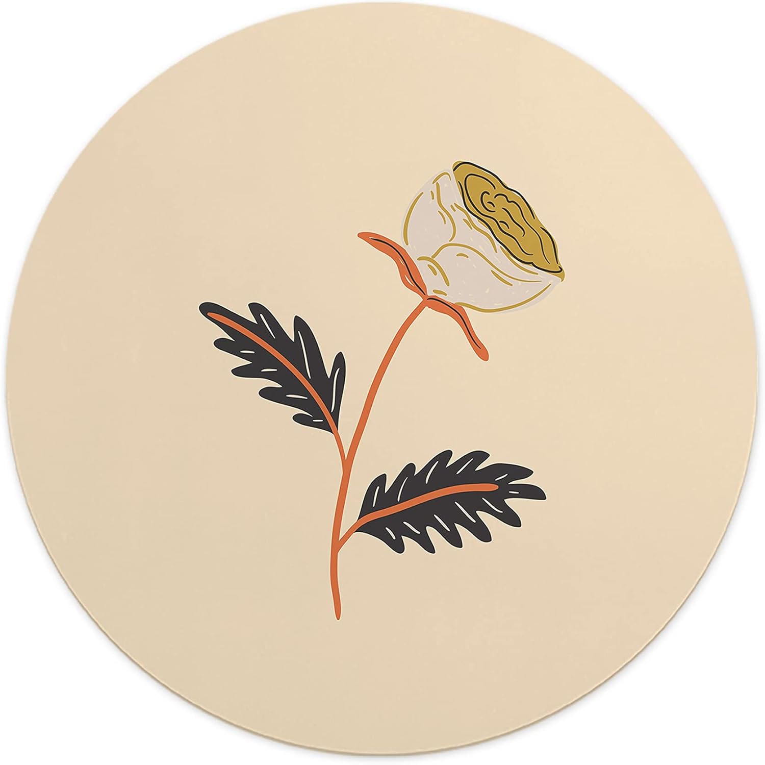 Mousepad Rotund Vintage 22 cm – Eleganță Retro pentru Biroul Tău