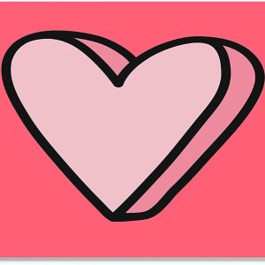 Mouse Pad Inimă Roz 3D – Design Romantic Modern, Suprafață Textilă, 22 x 18 cm