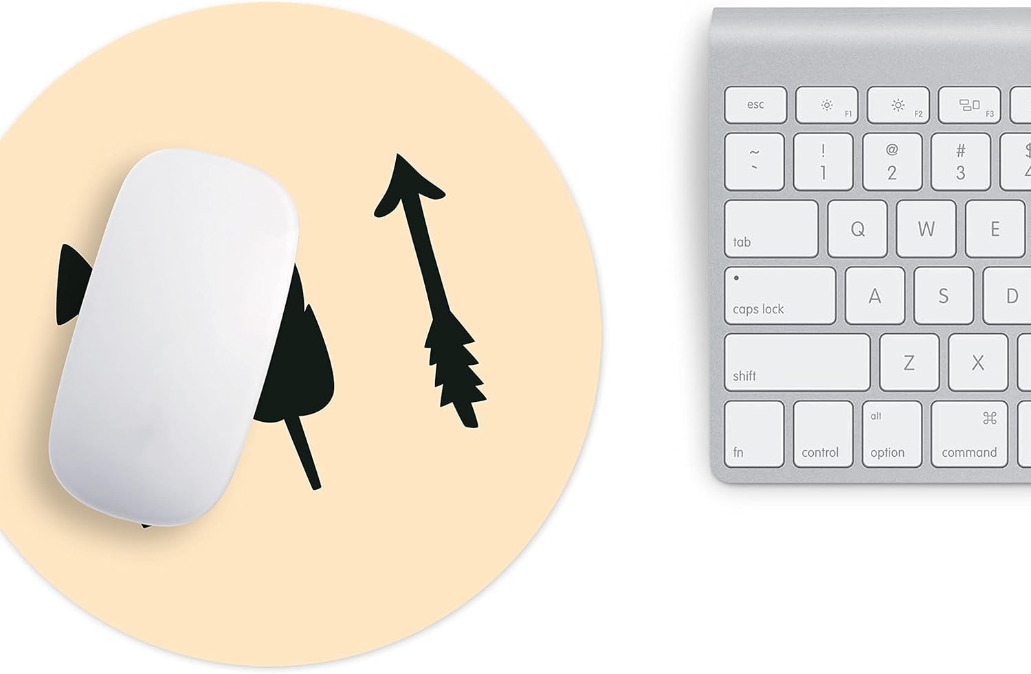 Mousepad rotund 22 cm multicolor din material textil - imagine 3