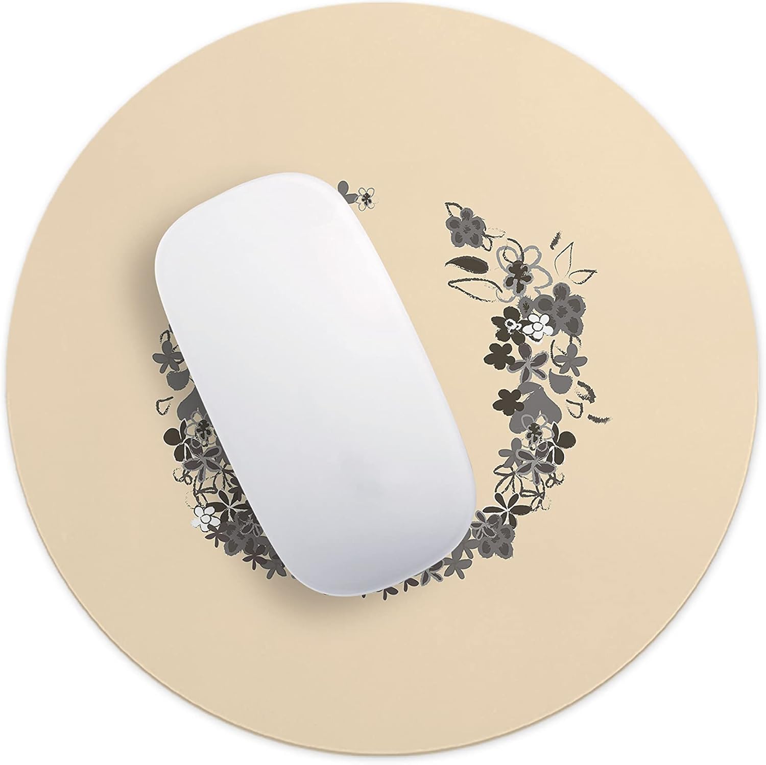 Mousepad rotund 22 cm multicolor din material textil - imagine 4