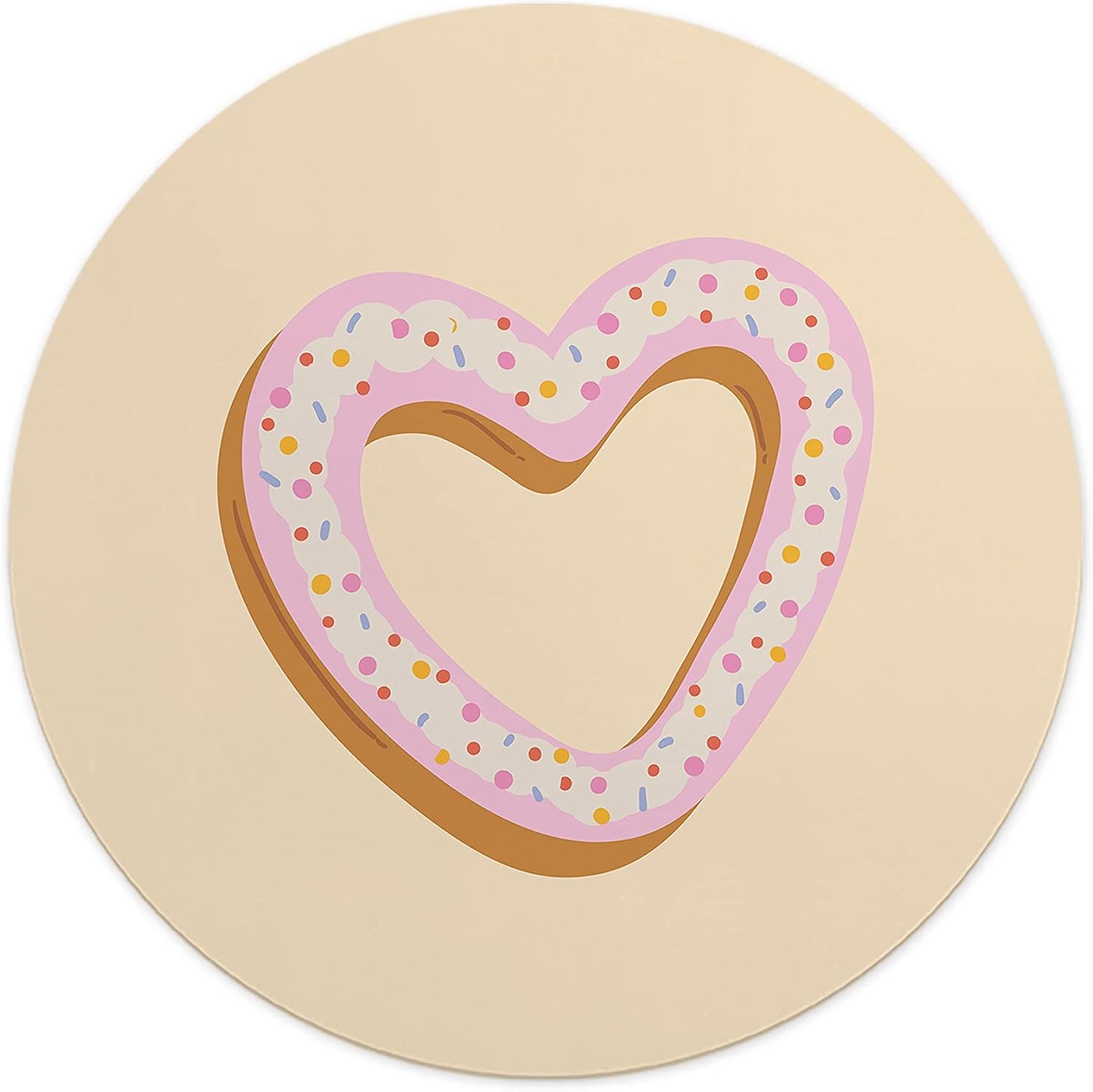 Mousepad Rotund Inimă 22 cm – Un Design „Dulce” pentru Biroul Tău