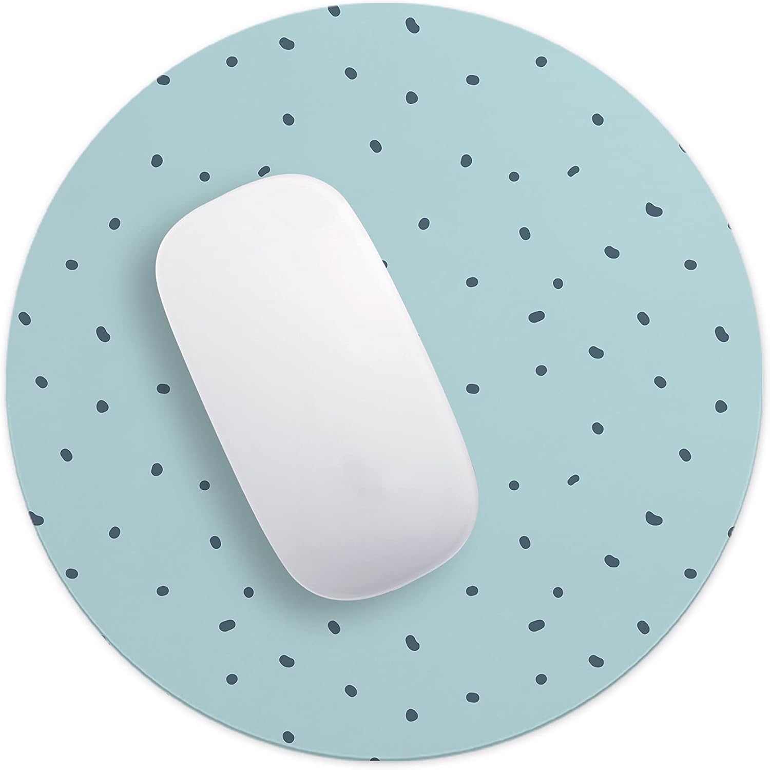 Mousepad Rotund 22 cm – Simplitate și Echilibru cu Design Bleu Pudră - imagine 4