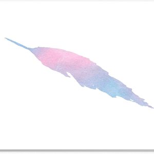 Mouse Pad Pană Acuarelă Pastel – Design Artistic Boem, Textil, 22 x 18 cm