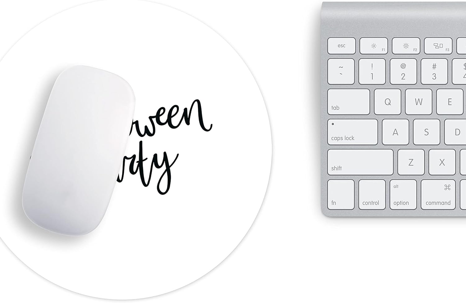 Mousepad rotund 22 cm multicolor din material textil - imagine 3