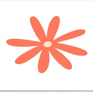 Mouse Pad Floare Coral Minimalist – Design Modern Floral, Suprafață Textilă, 22 x 18 cm