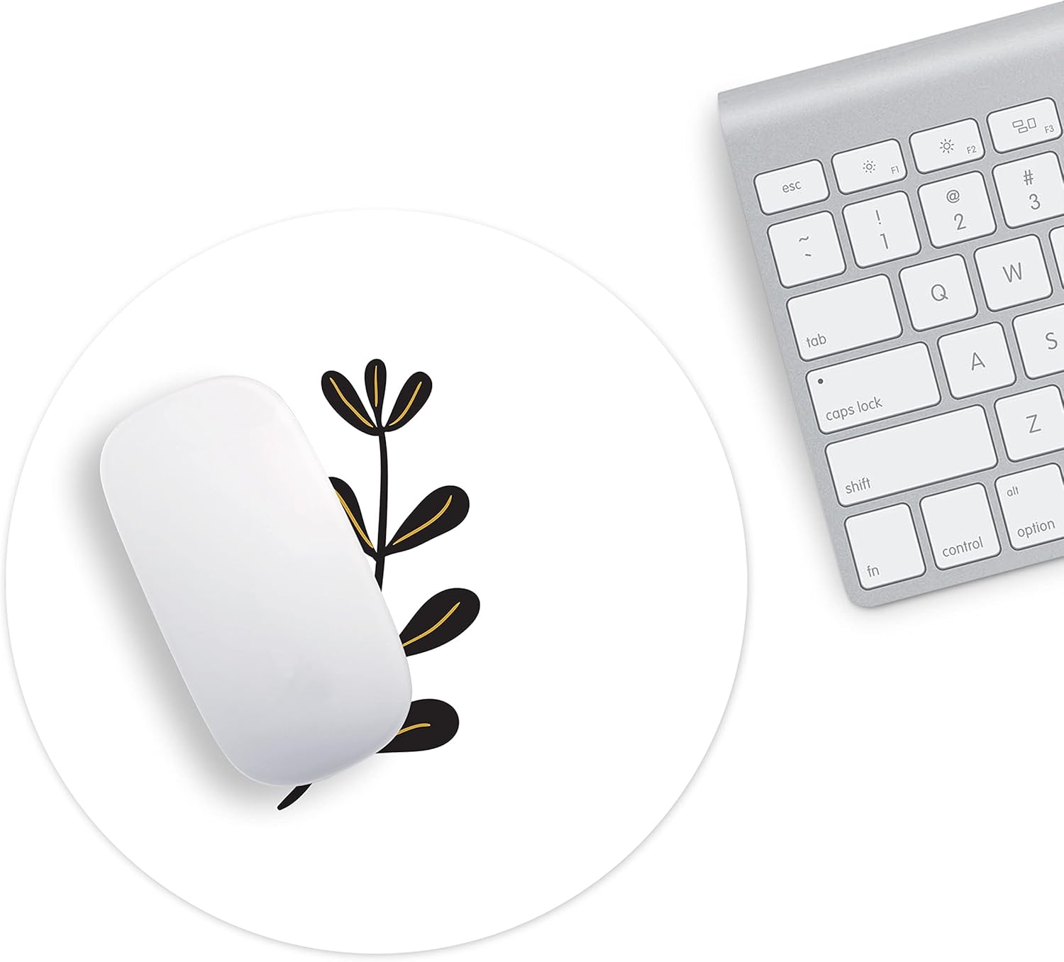Mousepad Rotund 22 cm – Simplitate și Rafinament cu Design Minimalist Botanice - imagine 2