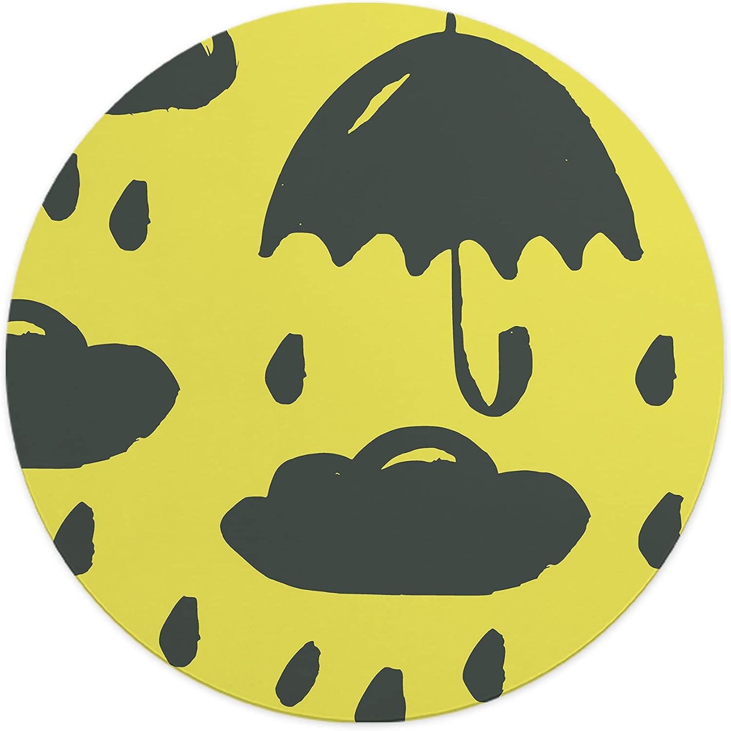 Mousepad rotund 22 cm multicolor din material textil