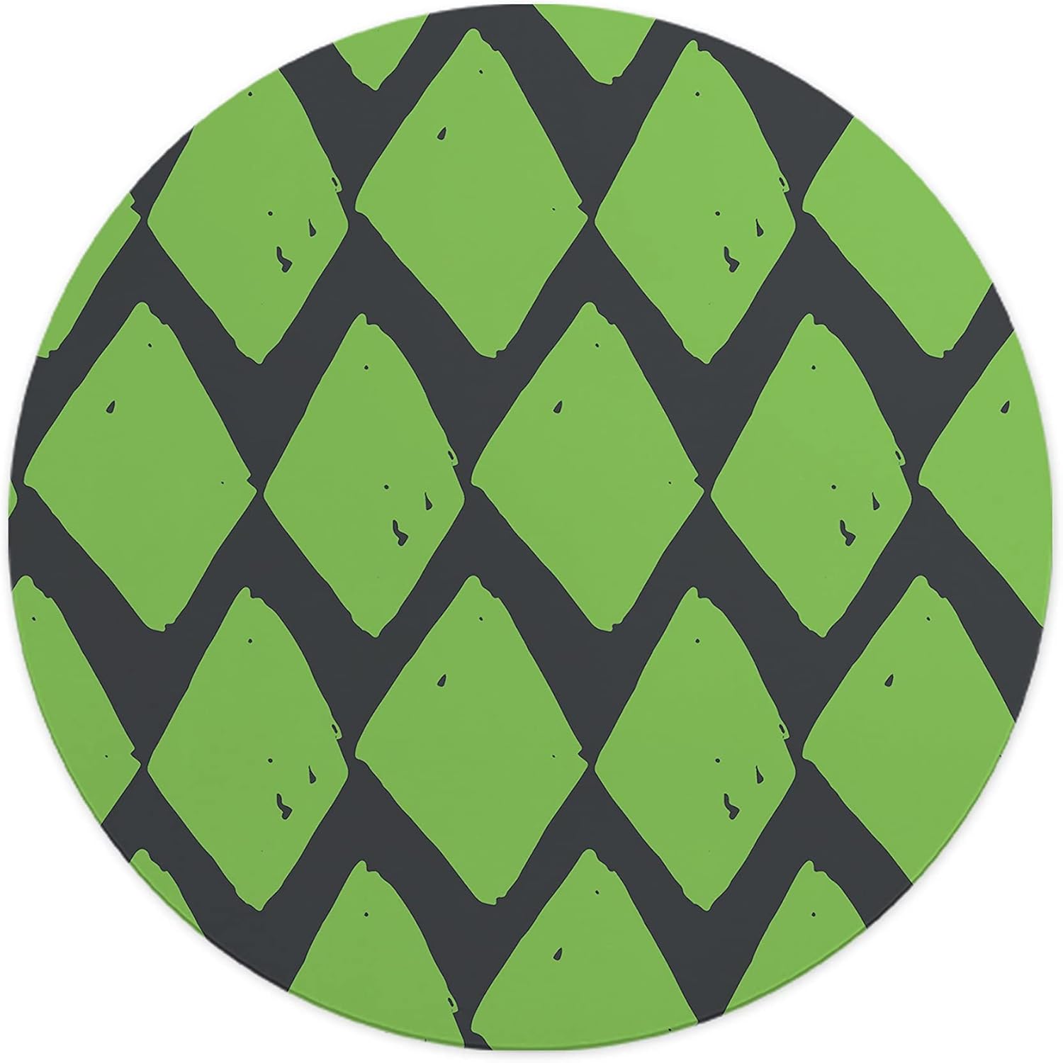 Mousepad Rotund 22 cm – Contrast și Energie cu Design Geometric Romburi