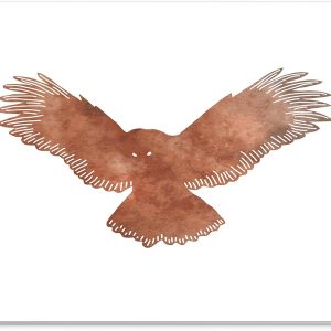 Mouse Pad Vultur Maro Silhouette – Design Majestic Watercolor, Textil, 22 x 18 cm