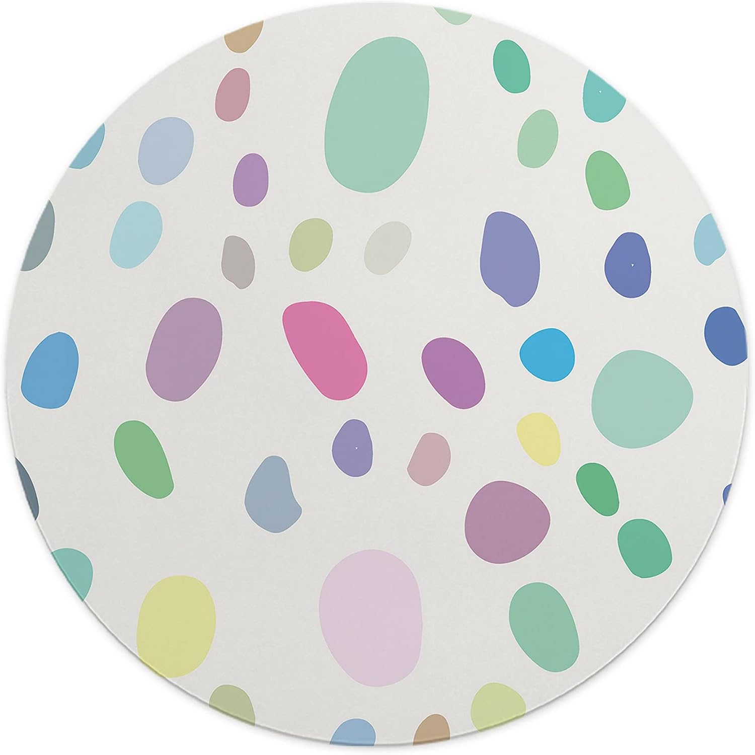 Mousepad Rotund Confetti 22 cm – Eleganță și Stil în Culori Pastelate