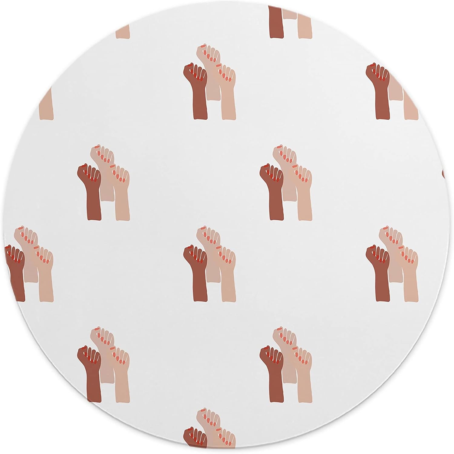 Mouse Pad Rotund 22 cm – Design Diversitate & Egalitate, Antiderapant