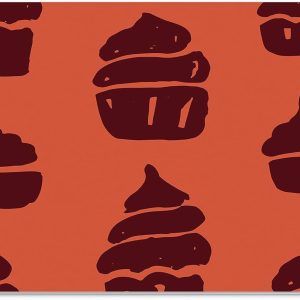 Mouse Pad Brioșe Delicioase – Design Pattern Minimalist Maro, Textil, 22 x 18 cm