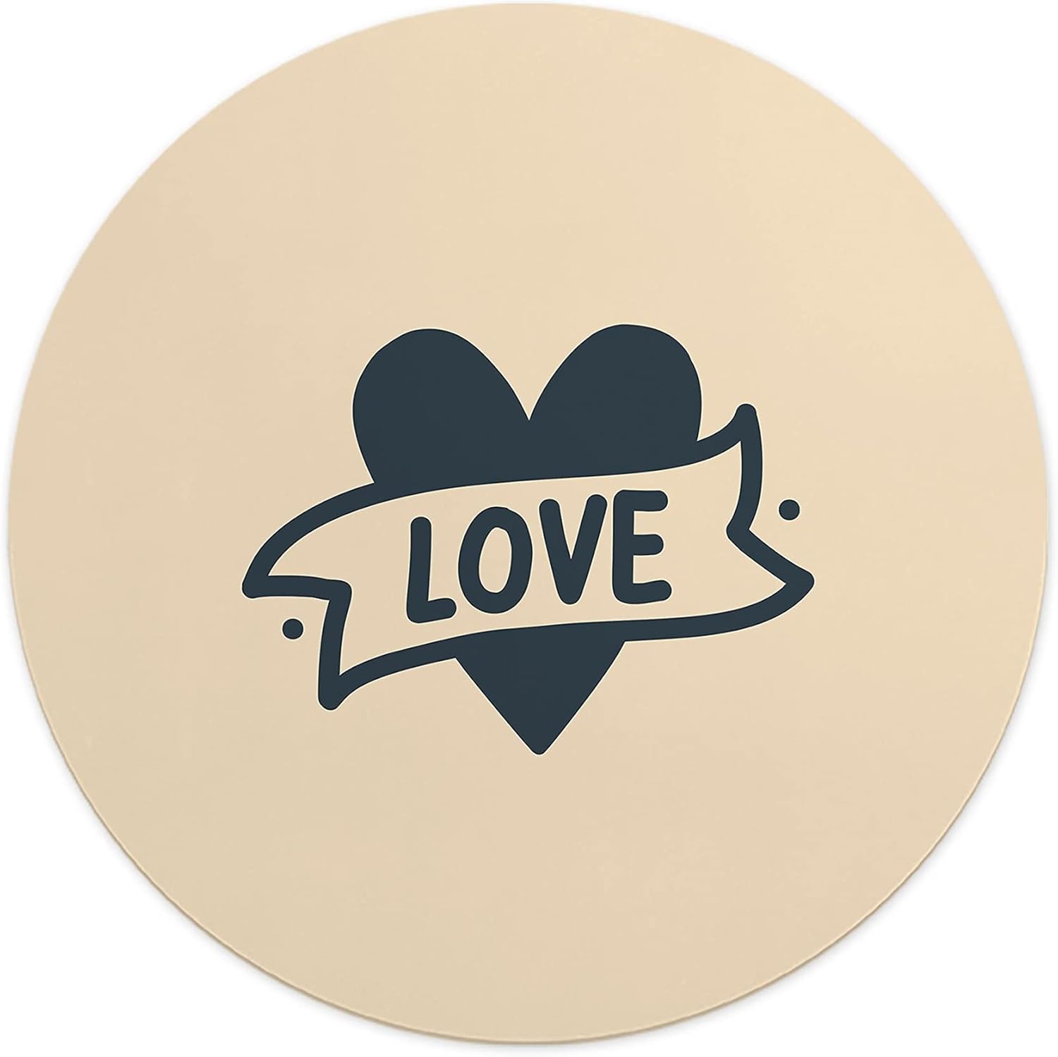 Mousepad Rotund LOVE – Eleganță și Sentiment pe Biroul Tău