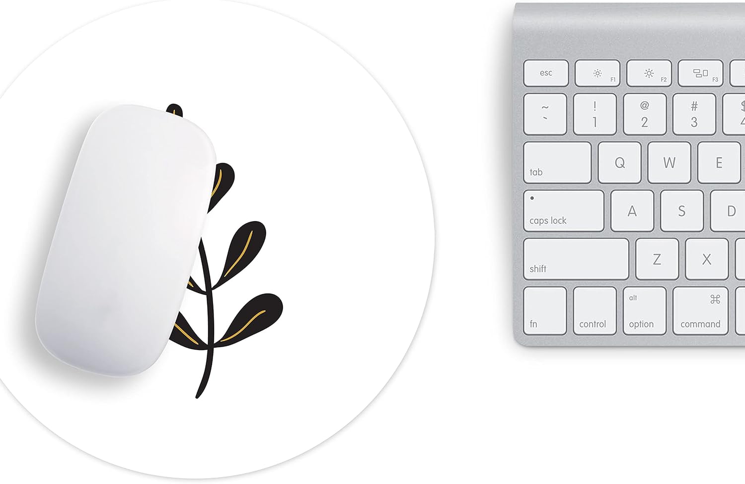 Mousepad Rotund 22 cm – Simplitate și Rafinament cu Design Minimalist Botanice - imagine 3