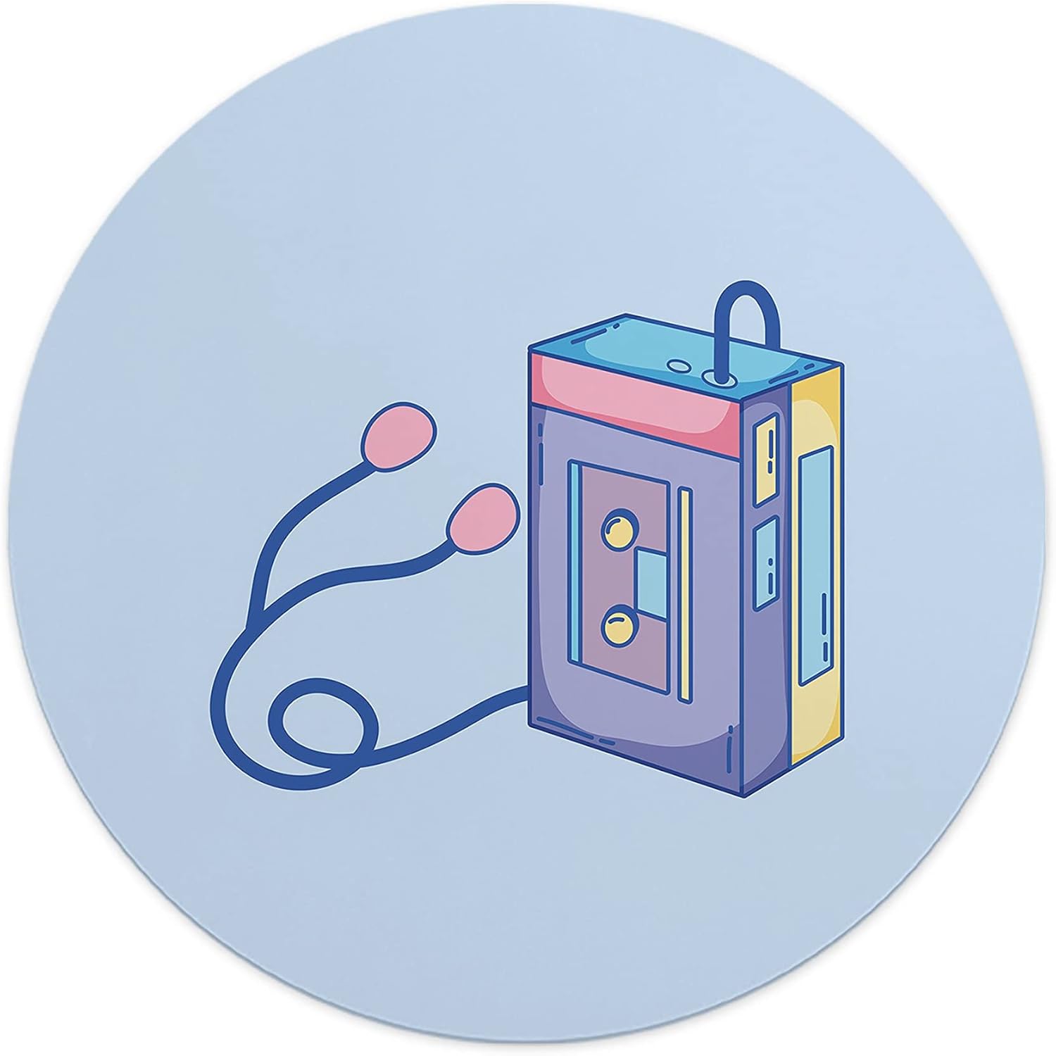 Mousepad Rotund Retro 22 cm – Stil Nostalgic și Performanță Modernă