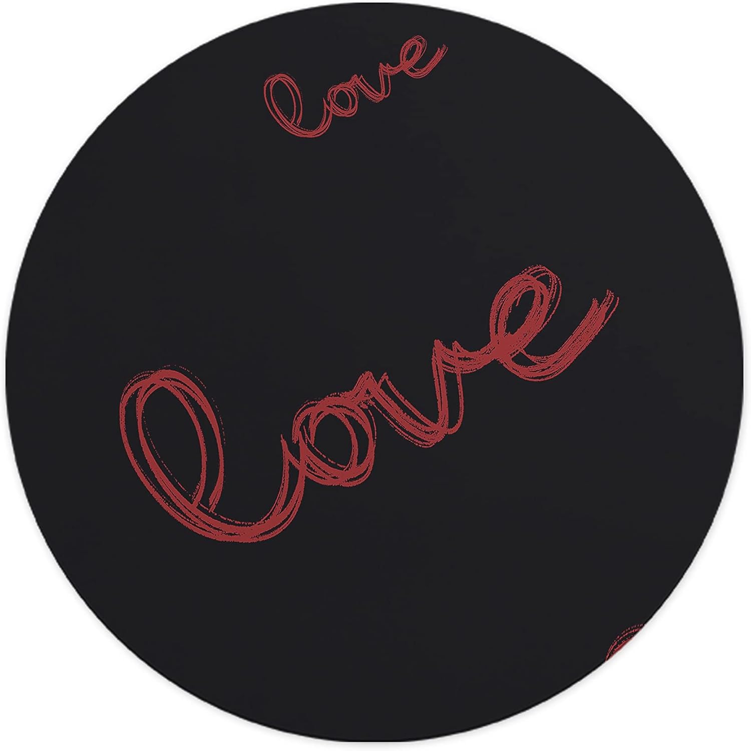 Mousepad Rotund Love 22 cm – Eleganță și Pasiune pe Biroul Tău