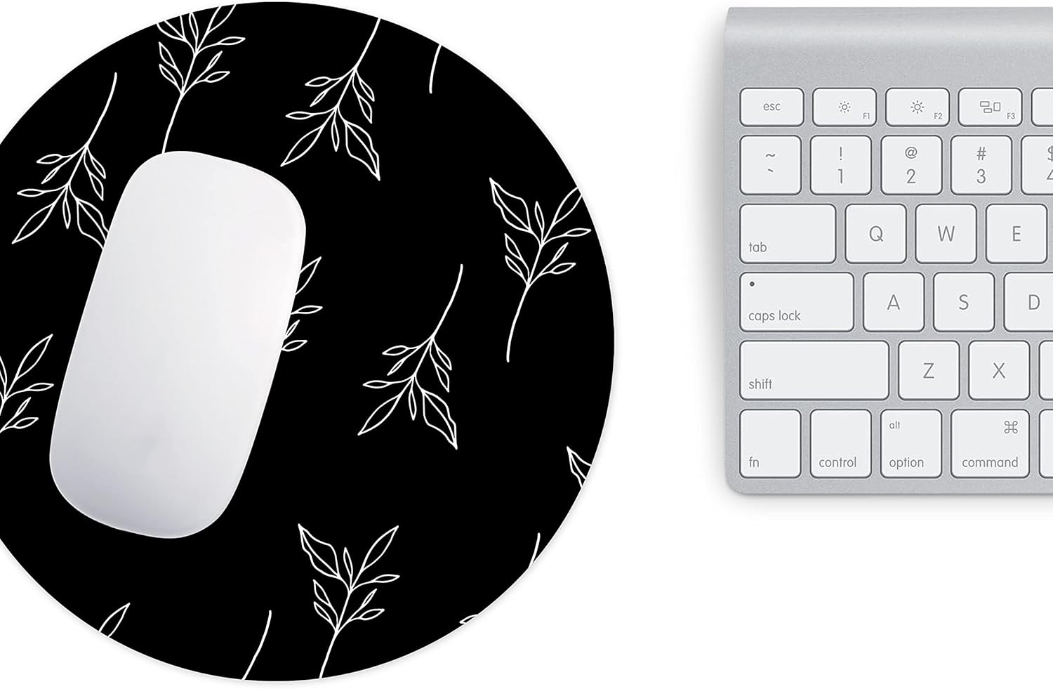 Mousepad rotund 22 cm cu model frunze – Antiderapant, Precizie ridicată, Ideal pentru birou & gaming - imagine 3