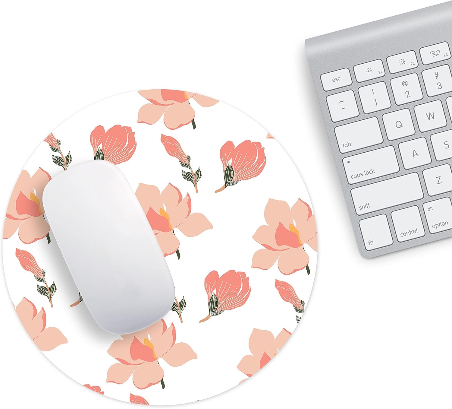 Mousepad rotund 22 cm multicolor din material textil - imagine 2