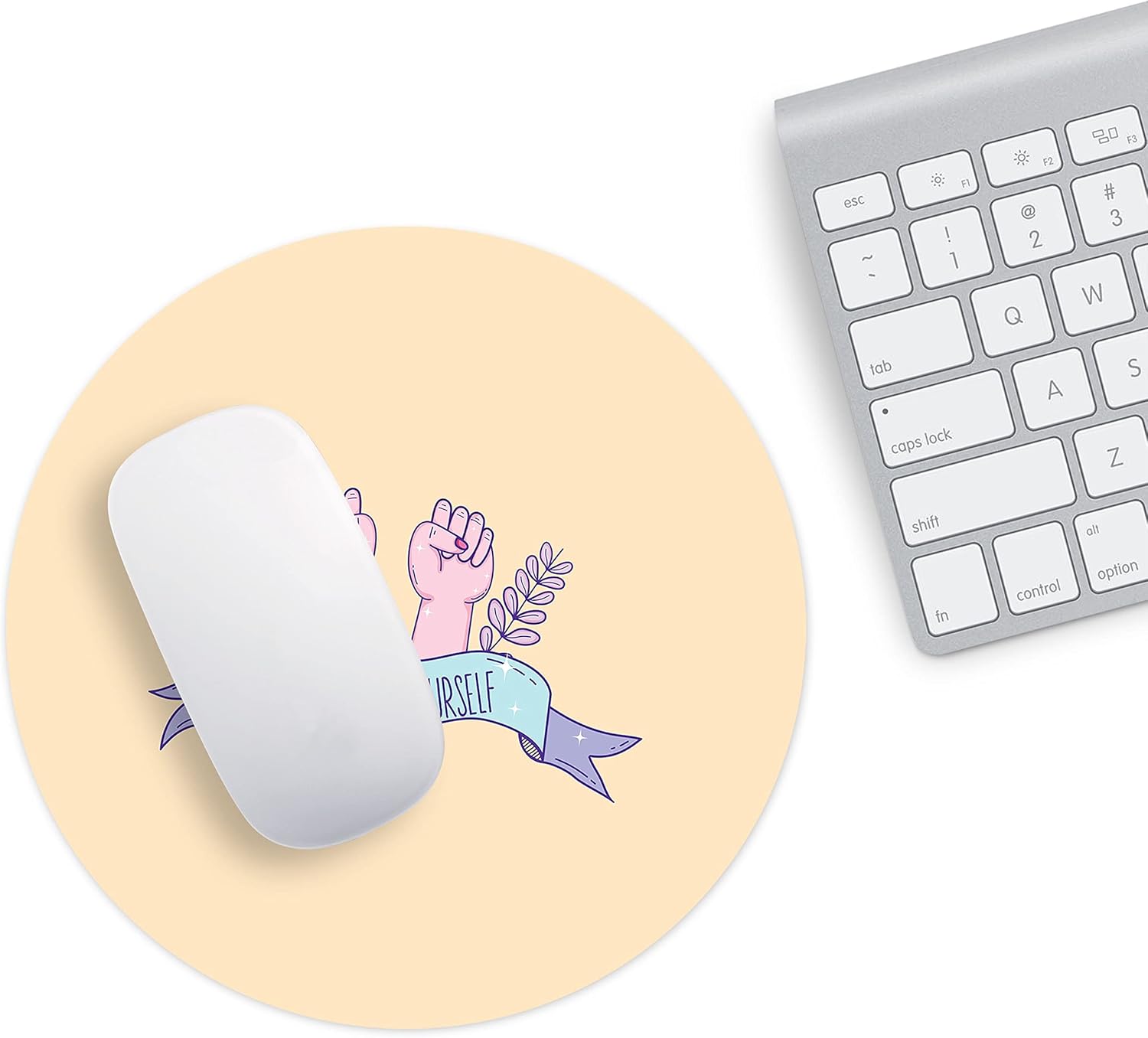 Mousepad Rotund 22 cm – Inspirație Zilnică cu Design „Take Care of Yourself” - imagine 2