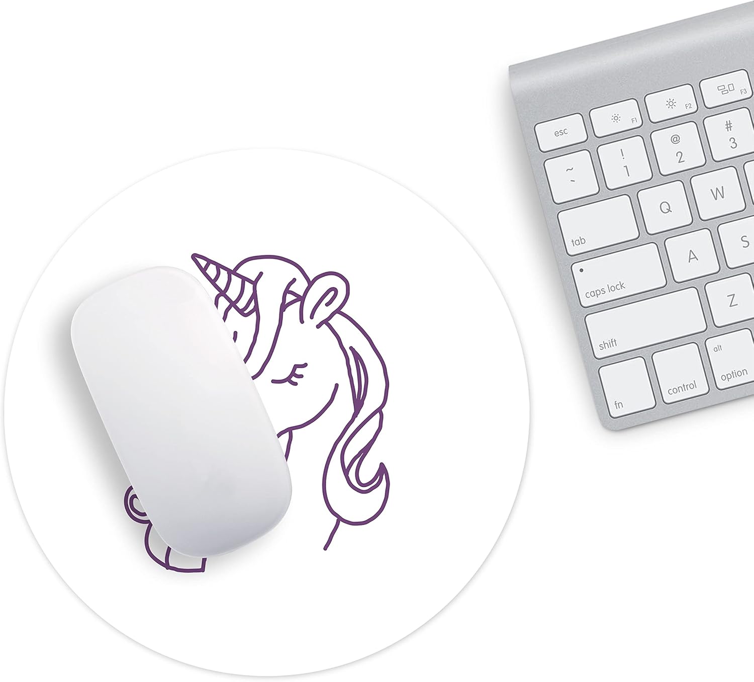 Mousepad rotund 22 cm multicolor din material textil - imagine 2