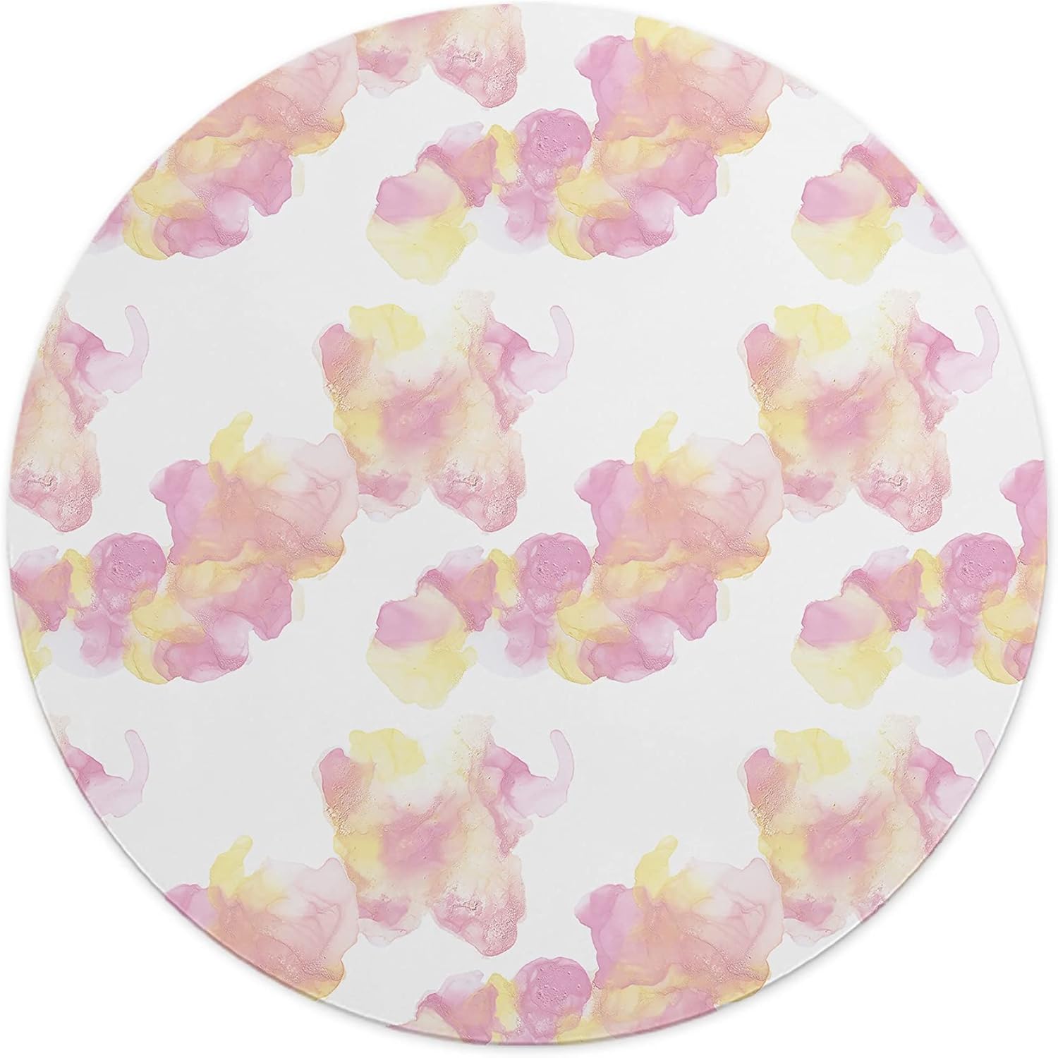 Mousepad rotund 22 cm – model acuarelă pastel