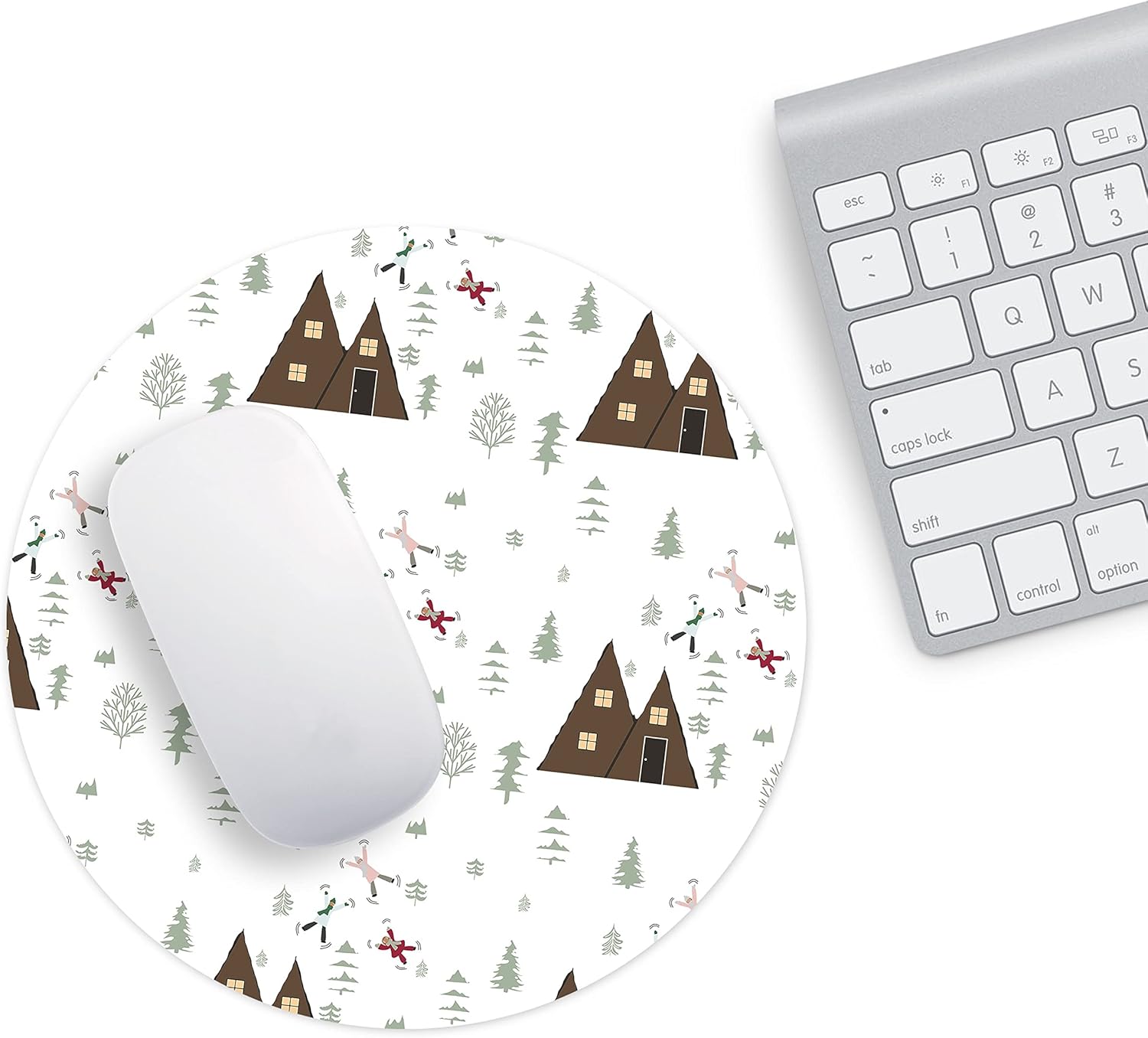 Mousepad 22 cm cu cascadă și peisaj de munte - imagine 2