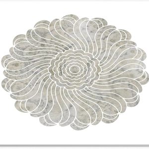 Mouse Pad Mandala Gri Watercolor – Accesoriu Zen pentru Birou, Textil, 22 x 18 cm