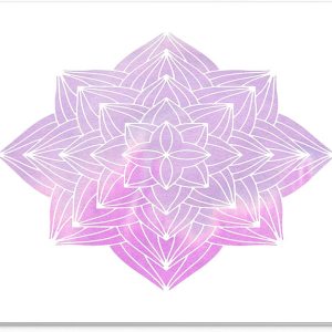Mouse Pad Mandala Roz Watercolor – Design Zen Floral, Suprafață Textilă Fină, 22 x 18 cm