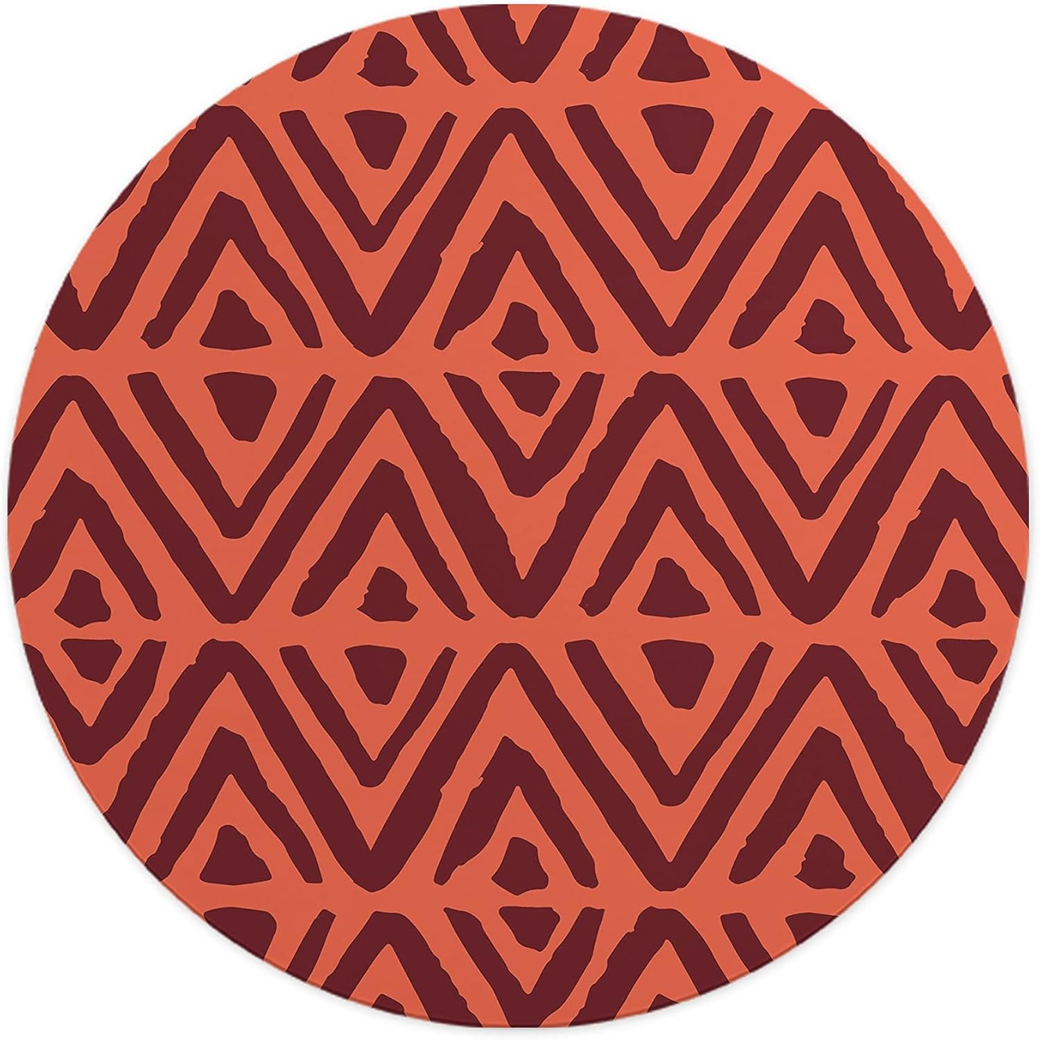 Mousepad Rotund 22 cm – Stil Etnic și Confort cu Design Tribal