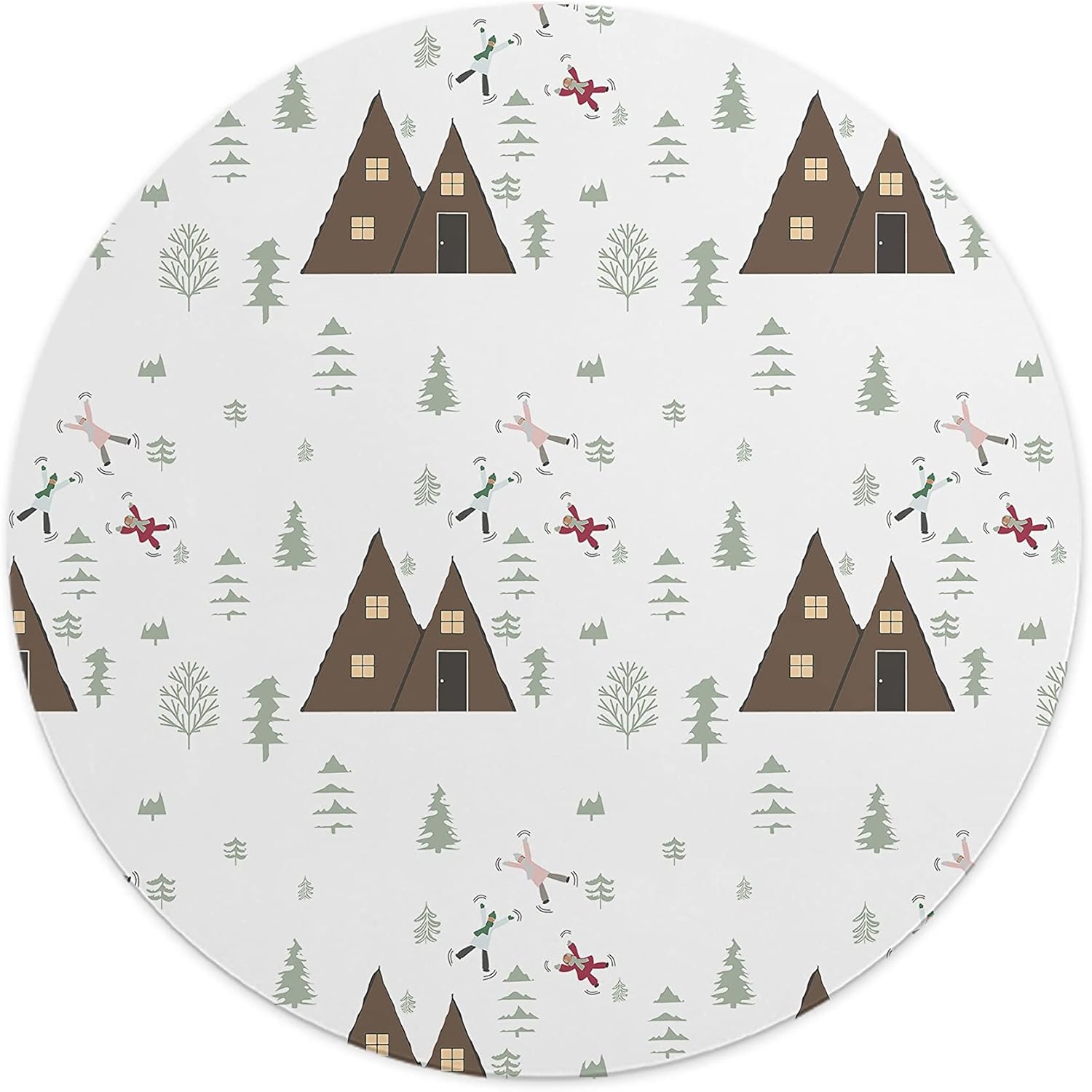 Mousepad 22 cm cu cascadă și peisaj de munte