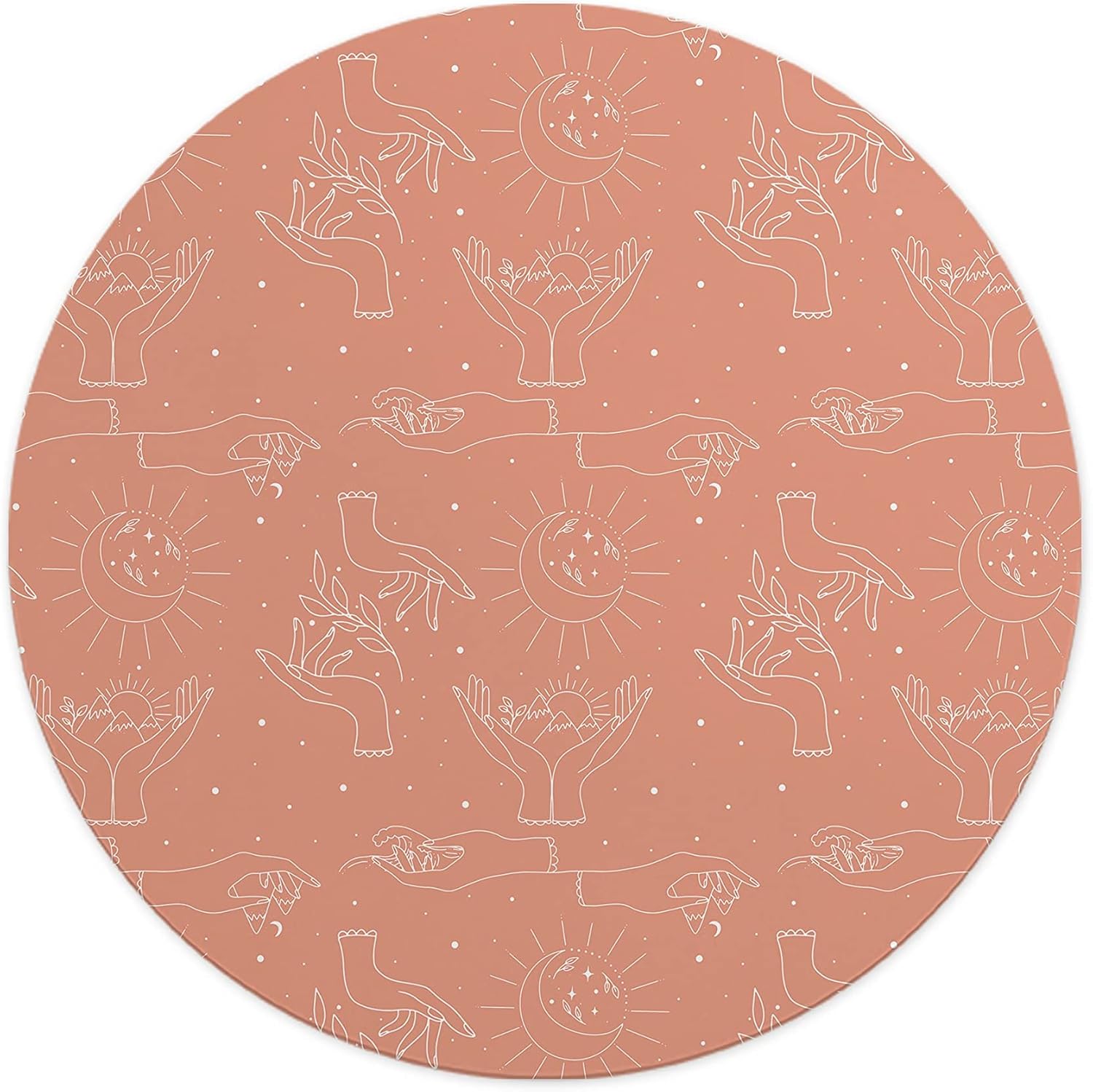 Mousepad 22 cm cu felină sălbatică nocturnă