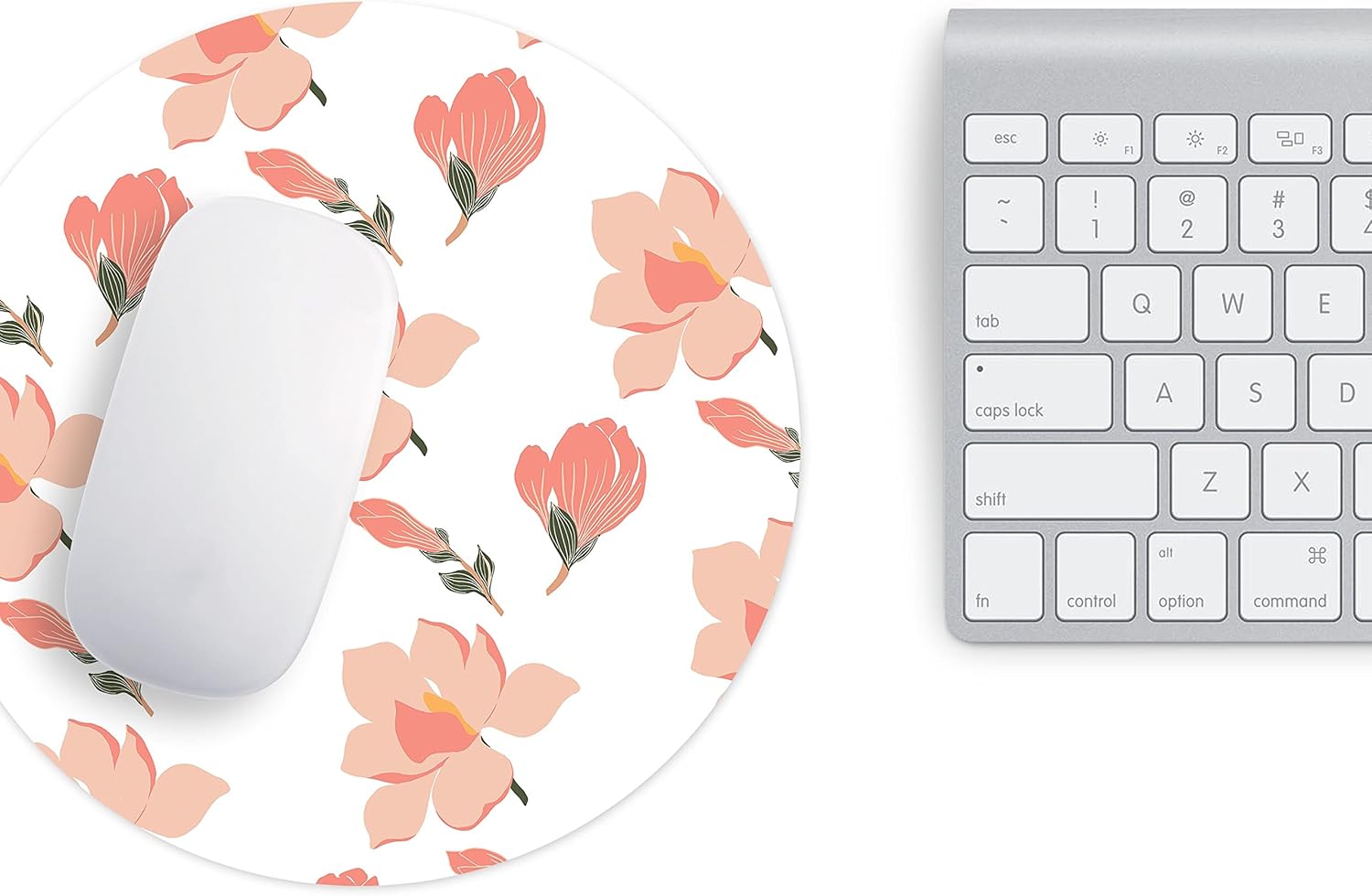 Mousepad rotund 22 cm multicolor din material textil - imagine 3