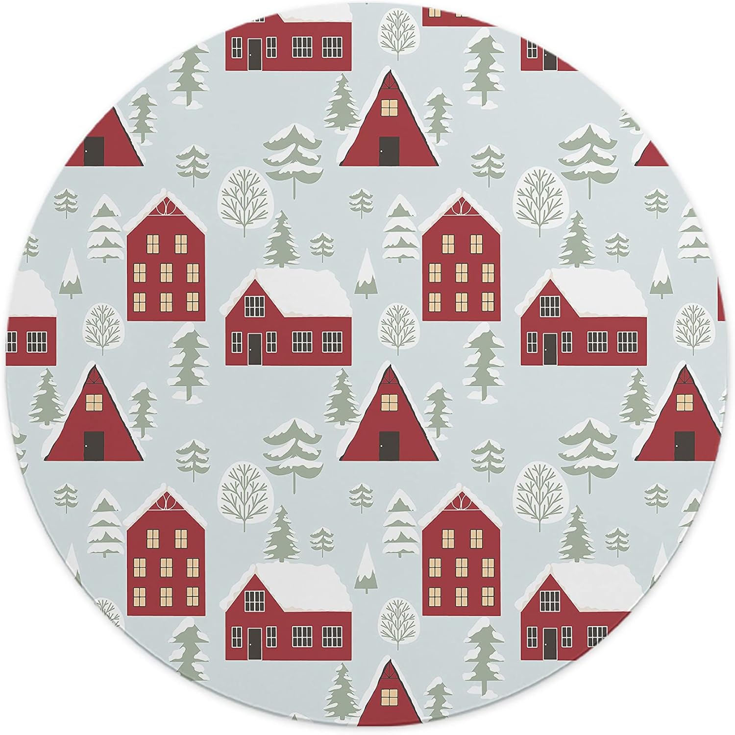 Mousepad Rotund Iarnă 22 cm – Povestea Iernii la Tine pe Birou