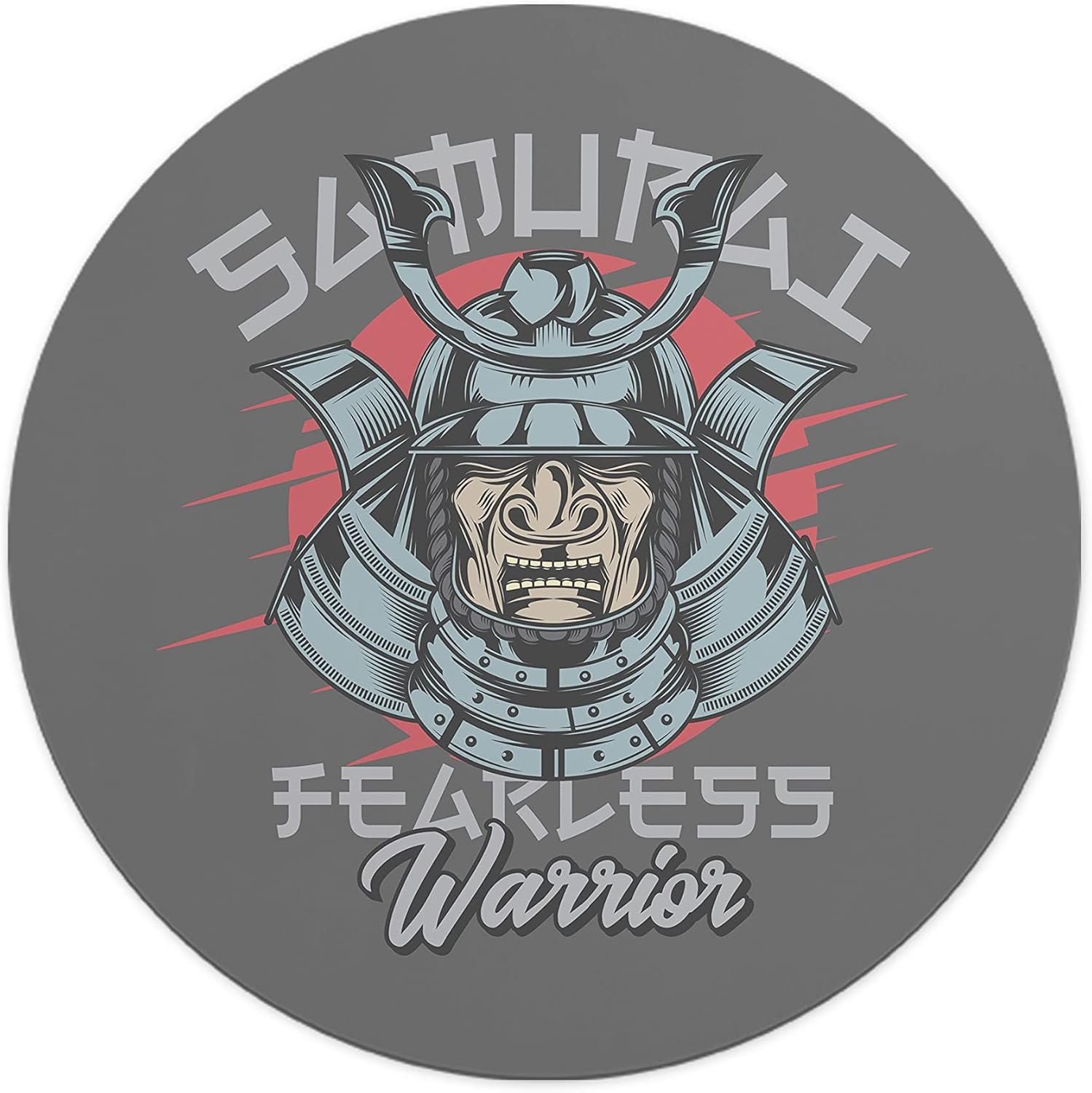 Mousepad Rotund 22 cm – Forța și Onoarea unui Fearless Warrior