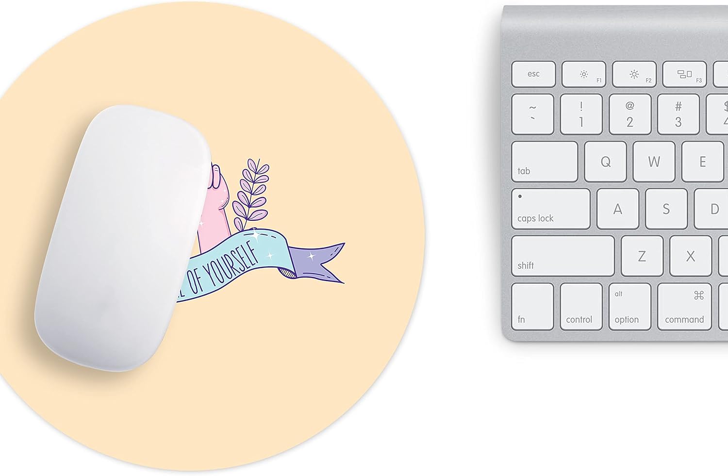 Mousepad Rotund 22 cm – Inspirație Zilnică cu Design „Take Care of Yourself” - imagine 3