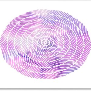 Mouse Pad Spirală Mov Watercolor – Design Artistic Circular, Suprafață Textilă, 22 x 18 cm