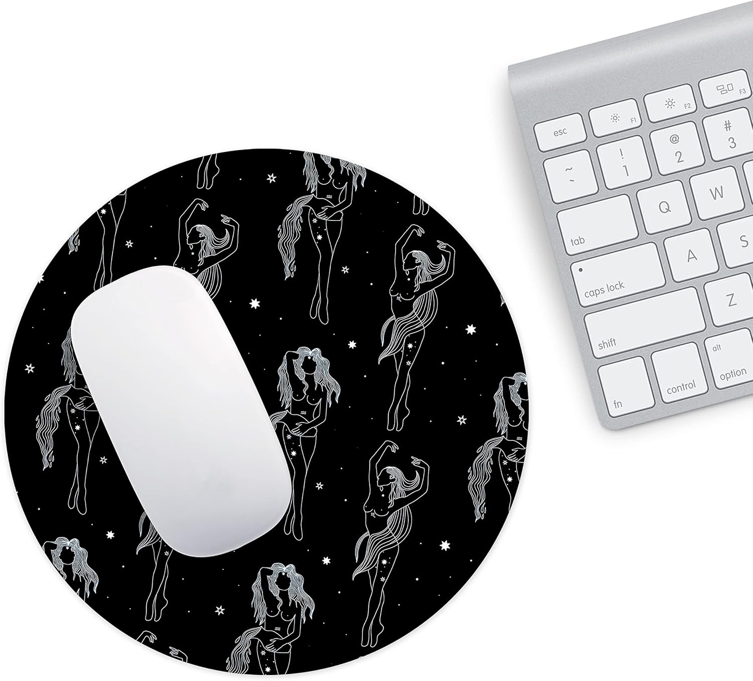 Mousepad Rotund 22 cm cu Design Zodiac / Cosmic Feminine - imagine 2