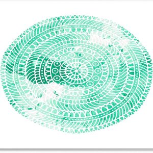 Mouse Pad Mandala Verde Smarald – Design Artistic Detaliat, Suprafață Textilă, 22 x 18 cm