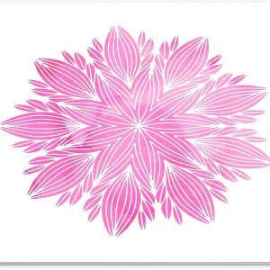 Mouse Pad Mandala Roz Vibrant – Design Floral Watercolor, Suprafață Textilă, 22 x 18 cm
