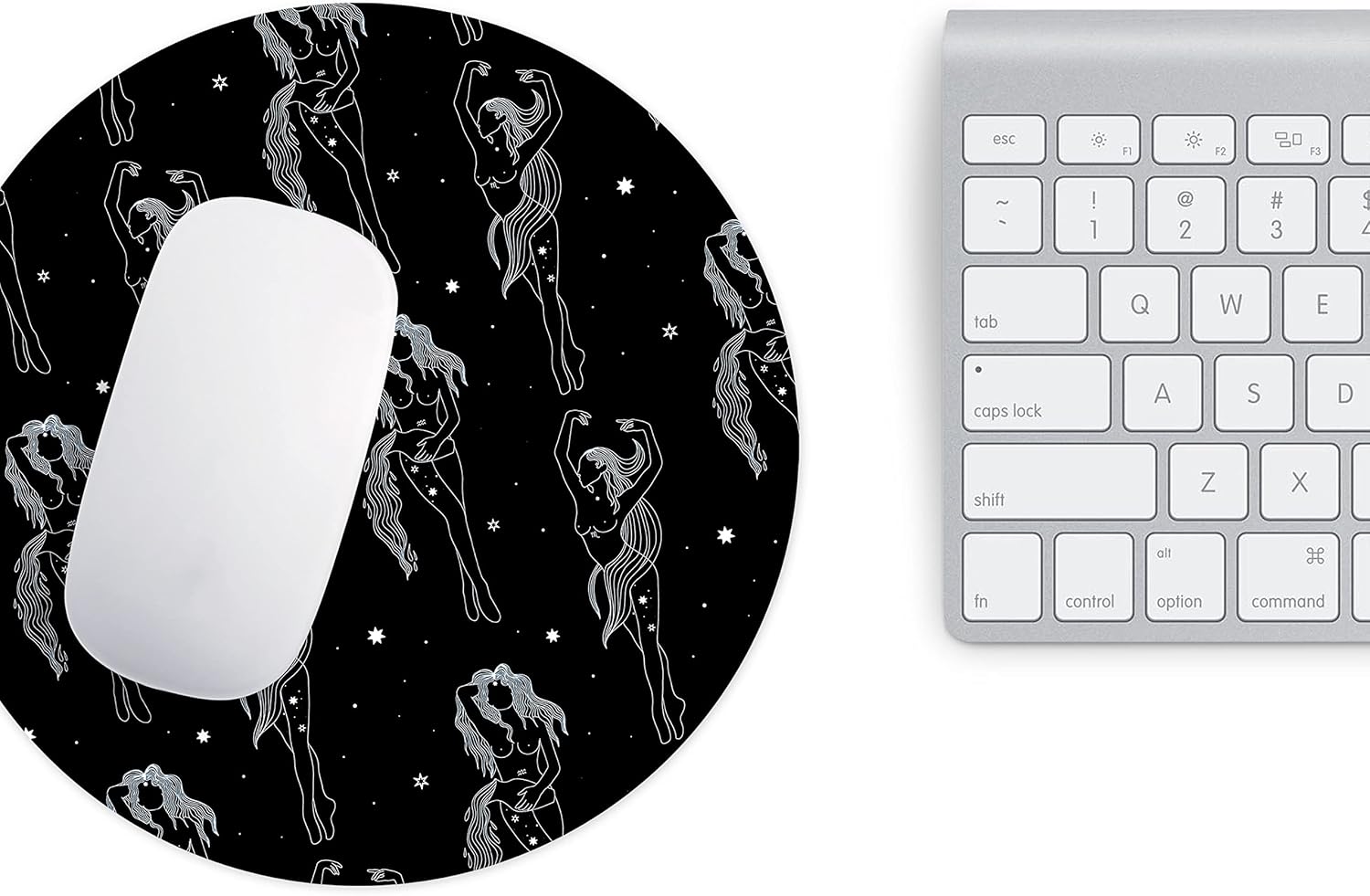 Mousepad Rotund 22 cm cu Design Zodiac / Cosmic Feminine - imagine 3