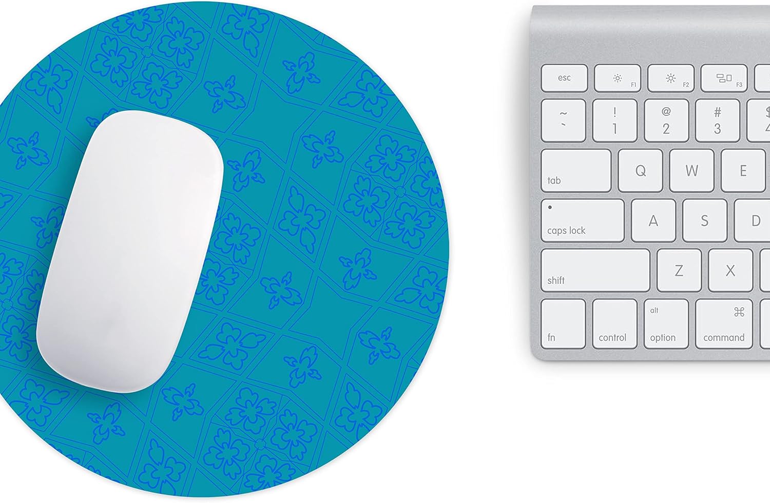 Mousepad rotund 22 cm multicolor din material textil - imagine 3