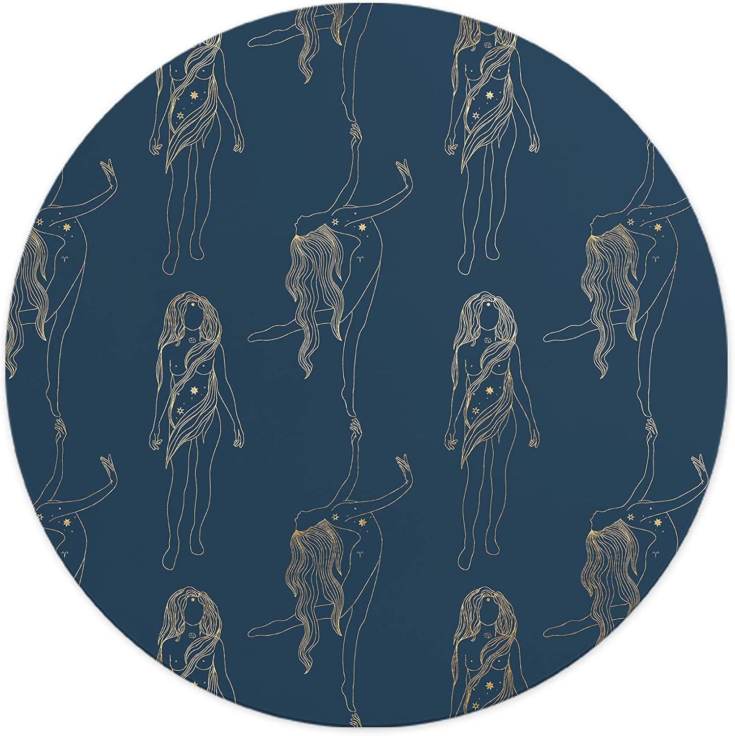 Mousepad 22 cm cu peisaj urban ploios și umbrele