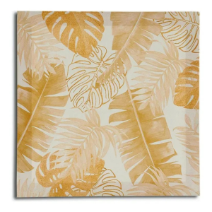 Tablou Frunze Tropicale Aurii 28x28 cm | Decorațiuni Moderne